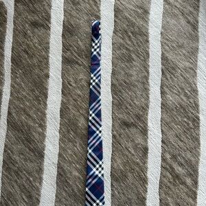 Burberry navy Check Silk Tie